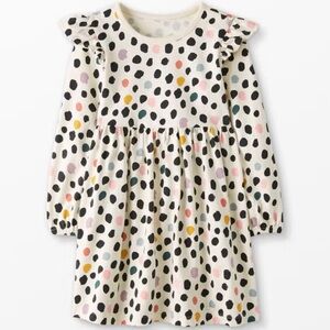 Hanna Andersson Polka Dot Ruffle Dress Sz 120cm
